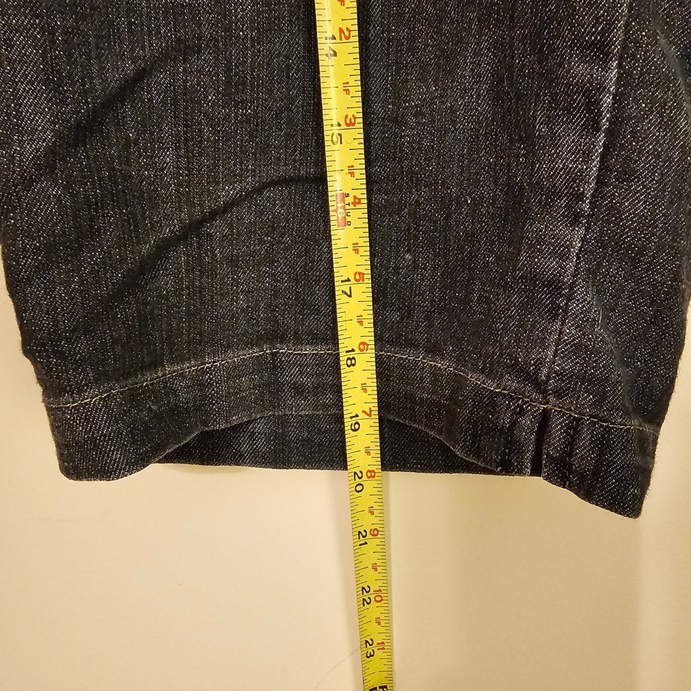 BKE Denim Bermuda Shorts Womens 13 Dark Wash Double Button Longline Jean Shorts - Picture 4 of 8